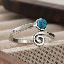 Women's Bohemian Style Adjustable Ring, Unique Fashion Accessory, Suitable For Multiple Occasions And Gifting - Silver - View 6
