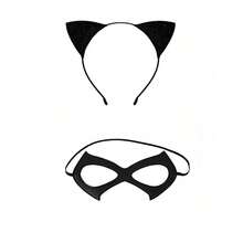 Women's Bat Wing Cape Set, Glitter Cat Ear Headband And Eye Mask, Halloween Cosplay Costume Accessories, Suitable For Masquerade And Theme Parties - Dark Style - View 7