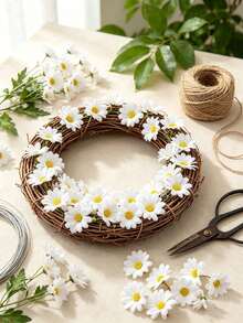 White Daisy Artificial Flowers, Fake Daisy Heads, Spring Wildflowers, Suitable For Party Decoration (Vase Not Included), Valentine's Day, Birthday Gift, Graduation Ceremony Gift, Autumn Decoration - Daisy - View 9