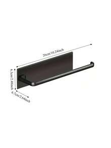 No-Drill Black Under Cabinet Paper Towel Holder, Adhesive Wall Mount Paper Towel & Cling Wrap Rack For Kitchen & RV - Multicolor - View 3