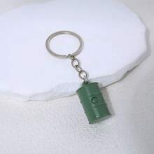 1pc New Oil Drum Model Keychain, Street Style Hip-Hop Fashion Accessory For Bags And Clothing, Festival Gift For Friends, Family, Couples, Birthday Party Souvenir - Multicolor - View 10