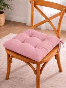 1/4/6pcs Soft Chair Cushion Set, Plush Filled Seat Pads, Enhanced Comfort - Pink - View 3
