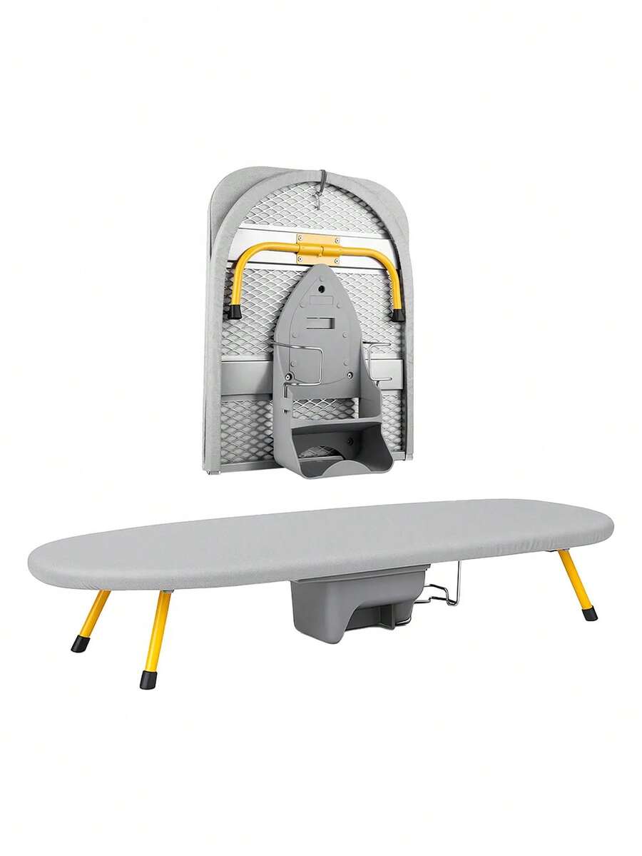 Tabla de Planchar Plegable Burro de Planchar Portátil Con Porta Plancha - Gris - Ver 1