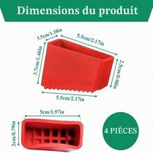 Ladder Foot Pads, Ladder Feet Caps, Rubber Ladder Foot Covers, Suitable For Aluminum Alloy Ladders, Telescopic Ladders, A-Frame Ladders, Select Based On Tube Outer Diameter, Sleeve Size 20*50mm - C(20*50mm) - View 2