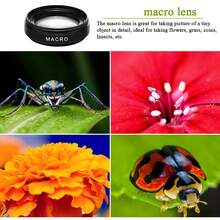 2-In-1 HD Phone Lens Kit - Wide Angle & Macro, Lightweight Design With Portable Bag, Convenient For Shooting Anytime Anywhere, 0.45x Ultra Wide Angle & Macro Lens Set, Optical Zoom Function, Universal Clip Compatible With Smartphones, HD Wide Angle Lens, Phone Camera Lens 2-In-1 Clip-On Lens Kit, 37mm 0.45x 49UV Ultra Wide Angle & Macro Phone Camera Lens, Suitable For Smartphones - 2-in-1 - View 5