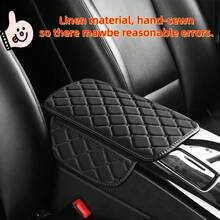 Diamond Mesh Car Center Console Armrest Pad, Linen Material, 4 Colors Available, Prevent Pet Scratches On Interior, Car Interior Modification - Multicolor - View 10
