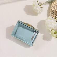 Party Laser Clip Coin Purse, INS Style Women's Multifunctional PU Card Holder, Solid Color Trifold Large Capacity Wallet - Multicolor - View 15