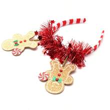 1pc/New Christmas Spring Headband Gingerbread Man Rain Tinsel Star Party Atmosphere Christmas Hair Tie - Multicolor - View 5