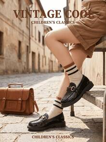 Black Slip-On Loafers, Spring/Autumn New Style, Durable And Easy To Clean, Wipe Directly When Dirty - Black - View 2