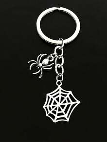 Punk Style Spider Web Keychain, Suitable For Cars And Bags, Fun Gift, Halloween Gift, Accessory - Multicolor - View 7