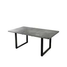140/180/220cm Extendable Dining Table, 6-10 Seater MDF Kitchen Table, Modern Large Dining Table With Heavy-Duty Extension Runners, 100kg Load Capacity - Grey - View 8