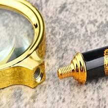1pc Premium Exquisite Dragon Handle Magnifying Glass, 10X Magnification, Gift Magnifier, High Definition Handheld Magnifier, Anti-Drop, No Charging Required, High Power Magnifier, High Definition For Elderly Reading, Maps, Insects - Various - View 6