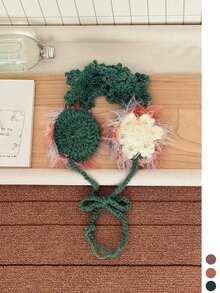 Cute Hand Crochet Star & Snowflake Tie Earmuffs, Fall Winter Warm Ear Warmers, Christmas Festive Atmosphere Ear Covers - Multicolor - View 17