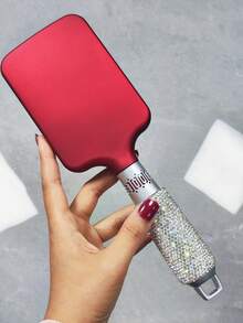 1pc Massage Air Cushion Hair Brush, High-Value Shiny Artificial Rhinestone Straight & Curly Hair Volumizing Detangling Styling Comb, Portable Home Hairbrush Suitable For Wet & Dry Hair, Gift - Multicolor - View 14
