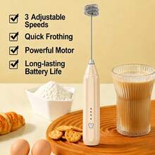 Electric Milk Frother Handheld Mini Milk Foamer Wireless Milk Mixer Barista Quality - Multicolor - View 11