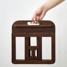 1pc Wooden Multi-Angle Adjustable Laptop Stand - Foldable Multifunctional Solid Wood Computer Lift Stand, Precision Crafted Whole Wood With Rounded Corners To Protect Device, Multi-Angle Free Adjustment To Relieve Neck Strain, Hollow Design For Heat Dissipation, Suitable For Study Desk, Bedroom Desk, Office Desktop, Rental Simple Workstation - Multicolor - View 7