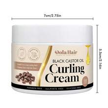 Dola Hair Krim Pengeriting Minyak Jarak Hitam untuk Rambut Alami, Krim Penegas Ikal & Melembapkan, Pengendali Frizz, Daya Rekat Lembut, Memperjelas Ikal, Gulungan & Pilinan - Krim Pengeriting - View 2