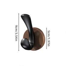 1pc/3pcs Drill-Free Solid Wood Hook-Suitable For Hanging Bathroom Towels And Shower Caps, Kitchen Utensils, Bedroom Clothing And Hats, Or Entryway Bags; A Multifunctional Home Storage And Decorative Hook, Part Of A Bathroom Accessory Set. - Multicolor - View 13