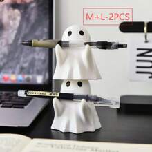 2PCS Cute Ghost Pen Holder, Creative Desktop Pen Stand, Resin Ghost Shaped Pen Storage Box, Fun Office Desk Decor, Suitable For Home, School, Office As Halloween Surprise Gift - Multiple Styles - View 9