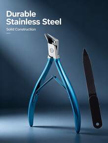 Professional Stainless Steel Ingrown Toenail Nipper. Sharp Precise Cutting Edge Easily Trims Thick, Ingrown Nails. Durable Metal Construction, Ergonomic Curved Handle Design, Practical Salon & Home Nail Care Tool For Fingernails And Toenails. - Multi-color - View 16