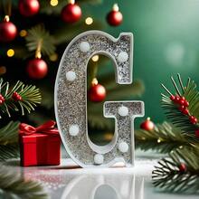 21cm/8.27in Silver Letter Light Home Decor, Wedding Birthday Party Proposal Decoration Letter & Number Light, Girls Dorm Room Decoration Light, Letter Light Sign - Warm white light - View 37