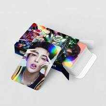 124Pcs CO/RTIS Highly Attractive Collection Photo Card Set - Fan-Made Scrapbook Set (60 Cards, 64 Stickers) Birthday Gift Exchange Card With Display Box, K-POP Support Card, Trading Card Box, Photo Card, Photocard Collection Card, Valentine's Day Gift, Small Gift, Popular Group Support Card, Fan Activity, Support Activity, Fan Merchandise, Collection Card, Star Sticker, New Collection Greeting Card, K-POP Card Display Collection, Popular Music Merchandise, Boxed Decorative Card - Multicolor - View 7