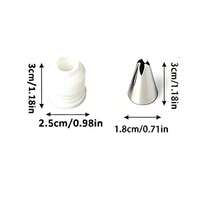 12pcs Piping Tips Bag + 1pc White Connector Stainless Steel Multi-Pattern Piping Tip Set With Converter Home Baking Cake Cupcake Cream Piping Tools Multi-Size Extrusion Tips Cookies Macarons DIY Dessert Decoration Baking Accessories Full Set - View 8