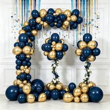 86pcs Kit Lengkungan Balon Biru Tua dan Emas untuk Dekorasi Pesta Ulang Tahun, Pernikahan, Hari Jadi, Tahun Baru, Wisuda, dan Natal - A - View 6