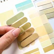 8 Sets Style 1 Set Ultra-Thin Index Tabs Labels PET Material Semi-Transparent Plastic Waterproof Sticky Notes Color Series Marker Stickers Student Textbook Record Tabs With Ruler Reading Book Memo Stickers School Supplies Office Document Tabs - one-size - View 6