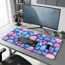 Colorful Stone Texture Gaming Mouse Pad, Non-Slip Rubber Desk Mat, Smooth Sliding Surface, Suitable For Computer Laptop Office Home, Natural Abstract Art Decoration, Back To School Supplies - A - View 8