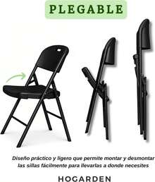 Folding Chairs - Black - View 4