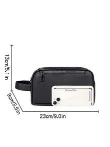 saroxi Tas Clutch Pria Kapasitas Besar, Tas Tangan, Tas Pergelangan Tangan, Tas Selempang, Tas Perjalanan Ringan Portabel, Cocok untuk Kerja, Perjalanan, Komuter, Sekolah Menengah, Gaya Sederhana PVC, Mode Kasual, Hitam, Hadiah untuk Suami, Hadiah untuk Pacar, Hadiah untuk Pria - Hitam - View 12