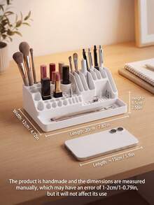 1pc Porous Desktop Tool Storage Rack, Simple And Modern Stationery Sorting And Storage Rack, Office Desktop Miscellaneous Storage Box, Suitable For Office Desks, Study Desks, Student Desks, Handmade Workbenches, And Garages - Multicolor - View 2
