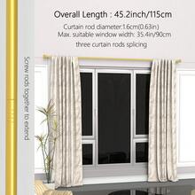 1pc, 5/8 Inch Metal Curtain Rod/Roman Rod/Shower Curtain Rod. Spiral Connector Extends From 45 Inches To 147 Inches, Wall Mounted, Sturdy And Durable. Lantern Decor Curtain Rod Bracket Set, Available In White, Black, Gold, Silver. Modern Classic Style - Multicolor - View 15