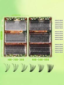 CMAYOME 648/684/720 miếng lông mi giả tự dính xoăn SD, cụm lông mi độ dài hỗn hợp dung lượng lớn với hiệu quả chi phí cực cao, phù hợp cho nhiều kiểu trang điểm, làm mắt to hơn, thoải mái khi đeo, thích hợp cho người mới bắt đầu sử dụng tại nhà - D - Xem 9