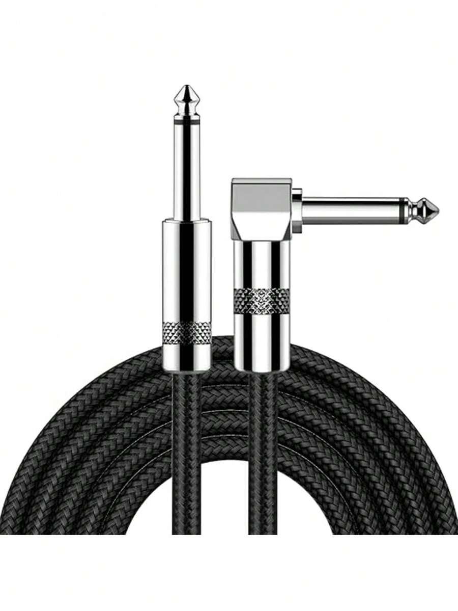 6.35mm 1/4 Inch Instrument Guitar Cable, Low Noise Shielded Amplifier Cable, Heavy Duty Design, Suitable For Stage And Home Studio, Used For Bass, Keyboard, Amplifier, Mixer - one-size - View 1