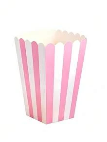 Striped Popcorn Boxes Movie Popcorn Boxes Candy Boxes Snacks Containers For Movie Theatre Suitable For Placing Popcorn French Fries Fried Chicken Snacks Food Decorative Tableware For Birthday Party Party Supplies Camping Kitchen Essentials - Multicolor - View 10