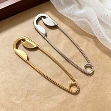 topshiny 2pcs Oversized Safety Pin Hair Clips Minimalist Metal Hair Pin Clip For Women - Multicolor - View 9