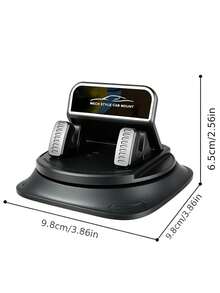 1pc Car Dashboard Phone Holder, Suction Cup & Adhesive Dual Use, 360° Rotating Anti-Slip Stable, Universal Center Console Navigation Mount - A - View 9