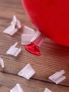 1 Pack 10/50/100/200pcs Latex Balloon Sealing Clips, V-Shaped Balloon Clips - Multicolor - View 5