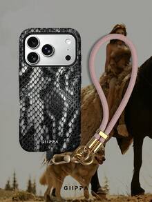 GIIPPA 1pc Black Python Pattern Design Phone 17 Pro Max Phone Case, Compatible With Phone 16 Pro Max, 15 Pro Max, 14 Pro Max, Korean-Style High-End Fashion Fun Phone Case, Suitable For 11/12/13/14/15/16 Pro Max Plus, Elegant Design For Men And Women, Perfect Gift For Girlfriend On Christmas, Valentine's Day, Easter, Wedding Season And Birthday! - Black - View 8