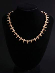 1pc Hip Hop Full Rhinestone Men's Necklace Punk Thorn Tennis Chain Jewelry Fashion Luminous Necklace - Thorn Necklace - View 24