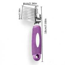Pet Detangling Comb, Rounded Stainless Steel Teeth Pet Grooming Brush, Non-Slip Handle Dog Hair Detangling Tool, No-Scratch Comb, Used To Remove Tangles, Knots And Loose Hair, Suitable For Long And Short Haired Pets - View 8