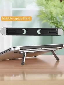 Adjustable And Foldable Laptop Stand, Keyboard Stand, Tablet Stand, Heat Dissipation Design, Adjustable Height, Improved Viewing Angle, Lightweight Material, Suitable For Home, Office, Dormitory, Car Travel | Holiday Gift - View 4