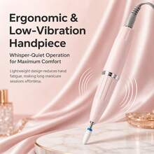 2-In-1 Electric Nail Drill With Built-In UV-LED Gel Curing Light, 50-Speed Adjustable Nail Machine, Complete Drill Bit Set, Portable Waist Clip Nail File, Suitable For Nail Enthusiasts, Beginners, Home Manicure, Travel And Small Nail Studios - A - View 6