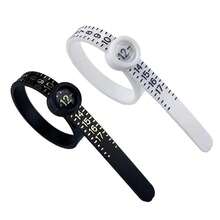 1pc Finger Measuring Ruler With Magnifying Glass Ring Size Gauge Ring Diameter Measuring Ruler Belt-Style Finger Size Measuring Tape - A - View 6