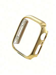 Huastonband Funda protectora compatible de material PC duro con marco hueco chapado en oro para reloj, marco protector adecuado para reloj Ultra 3 2 1 S10 SE S9/S8/S7/S6/S5/S4/S3/S2/S1 Series, para hombres y mujeres, protector de reloj 38MM/40MM/41mm42MM/44MM/45MM/46MM/49mm, funda protectora de reloj inteligente, regalo del Día del Maestro, regalo de graduación, - oro - Ver 8