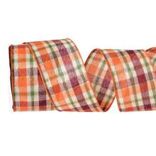 1pc Autumn Thanksgiving Plaid Handmade Ribbon, Suitable For Gift Wrapping, Bow Making, Table And Home Party Decor, Suitable For Autumn Harvest, DIY Crafts, Decorative Trees, Wreaths, Halloween And Holiday Decor, Thanksgiving Autumn Festival Gift Wrapping - Multicolor - View 12