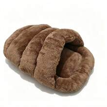 1pc Plush Round Pet Bed, Suitable For Cats And Dogs, Soft Faux Rabbit Fur Donut-Shaped Bed With Raised Edges, Comfortable And Warm Sleeping Nest, Suitable For Small And Medium-Sized Dogs And Cats Indoor Pet Mat, 17.72in/21.65in/23.62in - Multicolor - View 10
