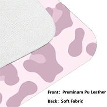 1pc Light Pink Leopard Print PU Leather Large Desk Mat, Waterproof Anti-Slip Easy Wipe Desktop Protector, Big Mouse Pad For Office, Study, Gaming & Makeup Table Decor - View 6